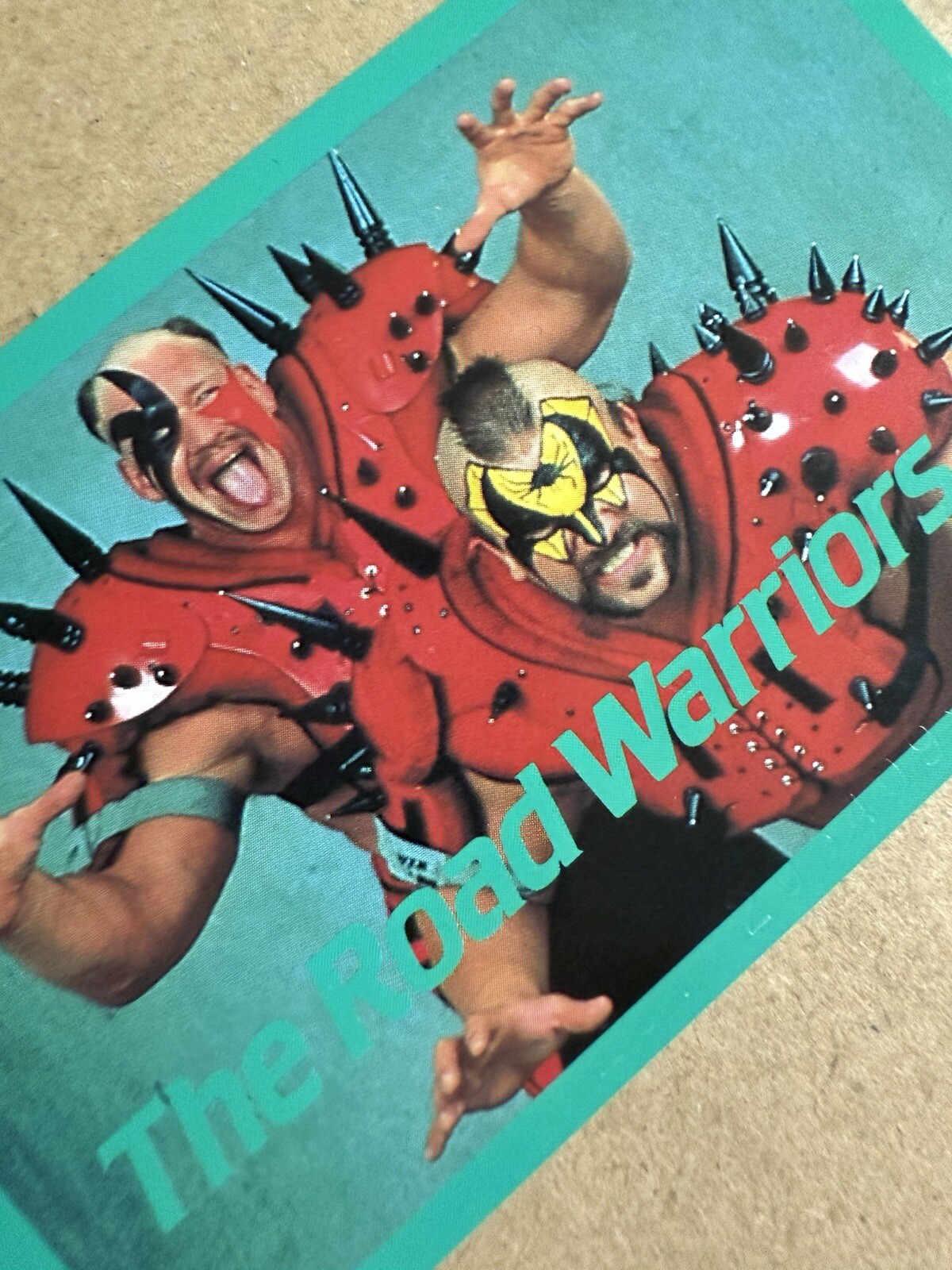 The Road Warriors Phone Card 2 Hawk Animal LOD WWF WWE WCW NWA NJPW AJPW 86x54mm