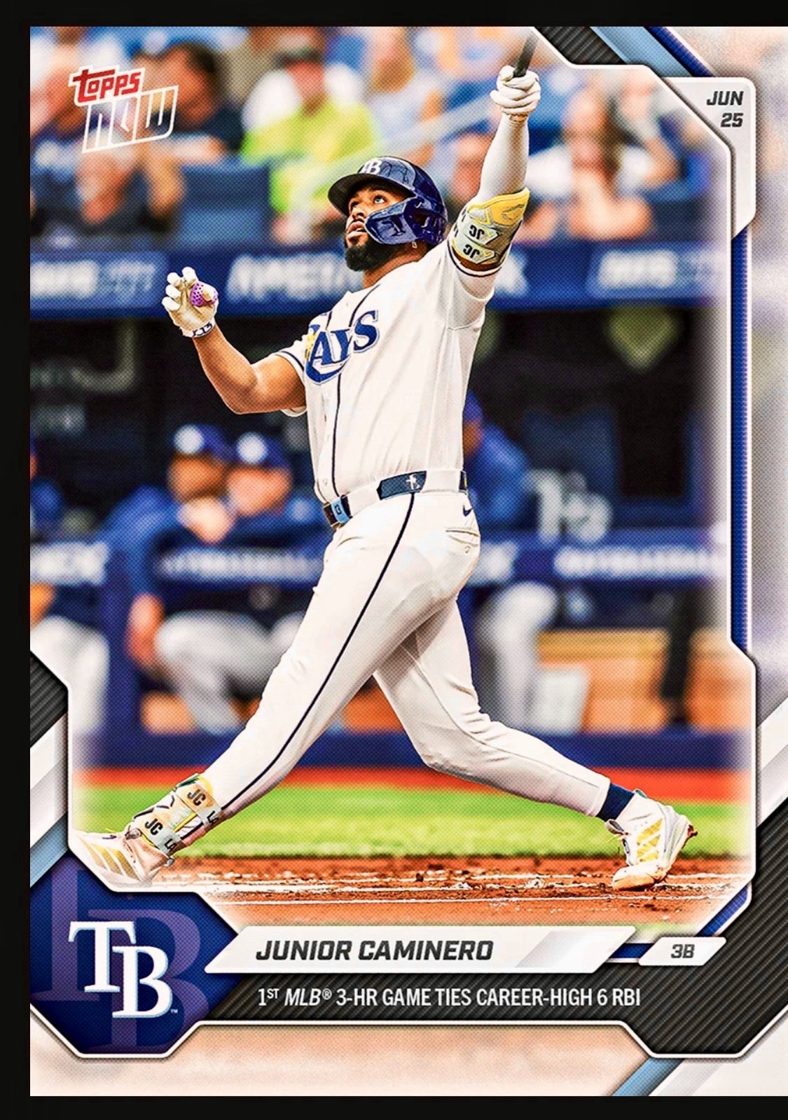 Junior Caminero2026 MLB Topps NOW #377 1st 3HR Game Rays PRESALE