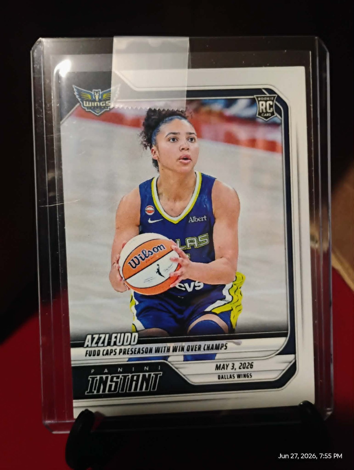 2026 Panini Instant WNBA #28 Azzi Fudd Dallas Wings Preseason Win over LV PR:354