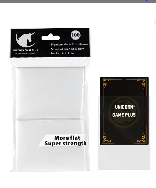 100PCS 66x91mm Matte Standard Size Card Sleeves TCG Trading Cards Protector