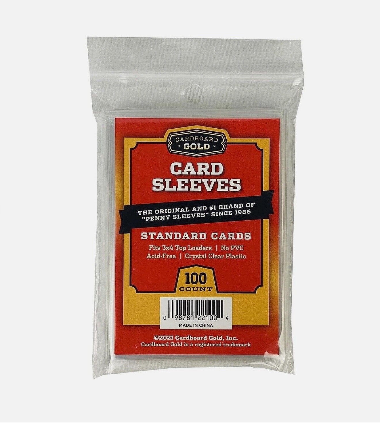 1000 Cardboard Gold Standard Trading Card Sleeves – 10 Packs CBG Penny Sleeves
