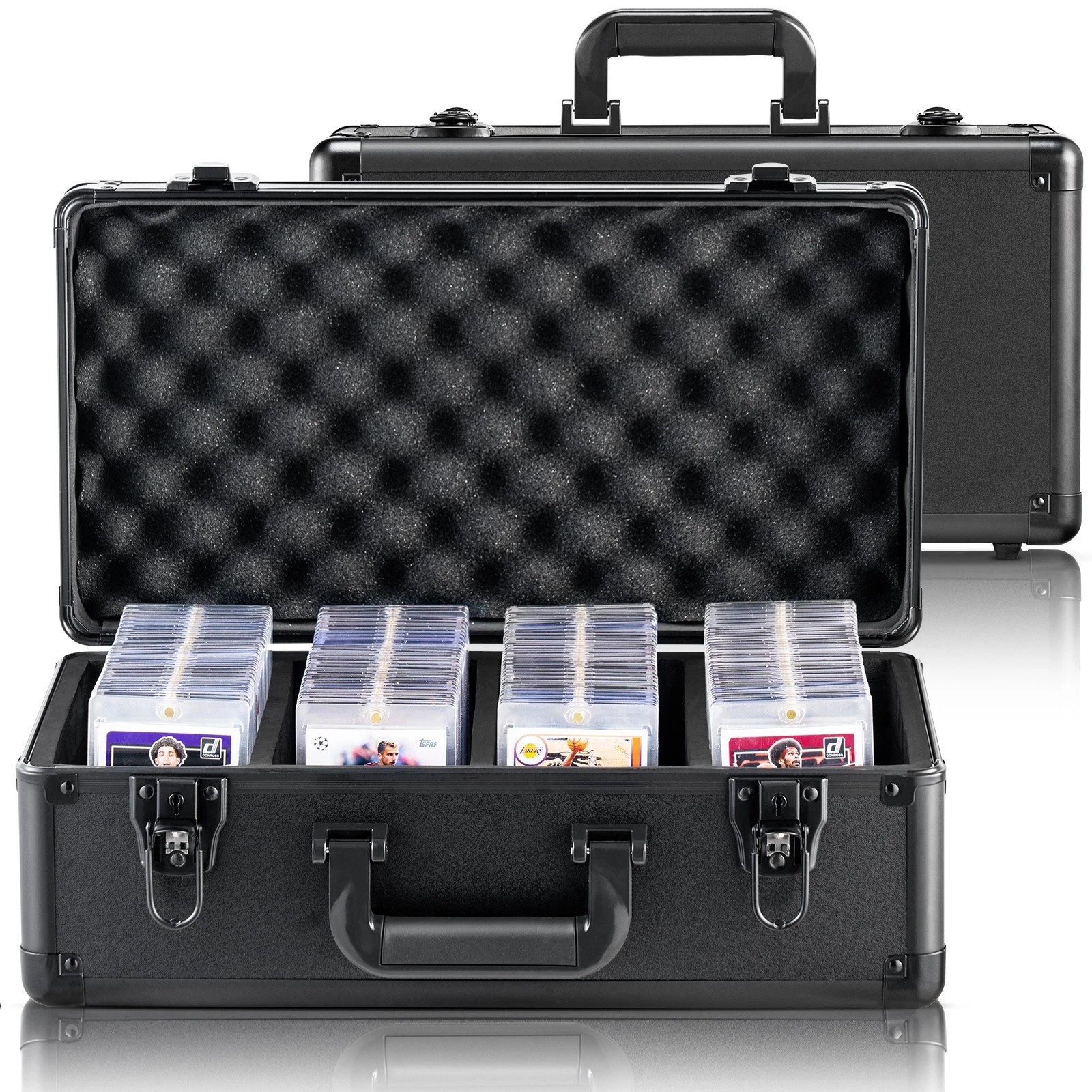 96 PSA Graded Card Storage Box 4 Slots Sports Card Holder Case Key Lock