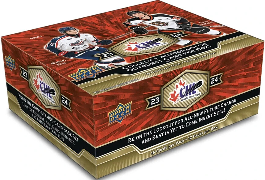 NEW CHL 2023 / 24 Upper Deck Hockey Hobby Box Gavin McKenna Connor Bedard Cousin