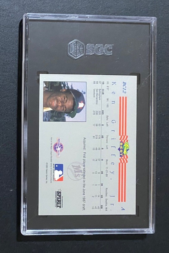 KEN GRIFFEY JR SGC CLASSIC BEST RED BONUS VARIATION – SGC 8.5 SEATTLE MARINERS
