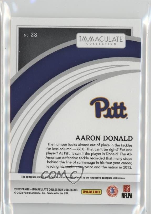 2022 Panini Immaculate Collegiate 31/99 Aaron Donald #28 1tg2