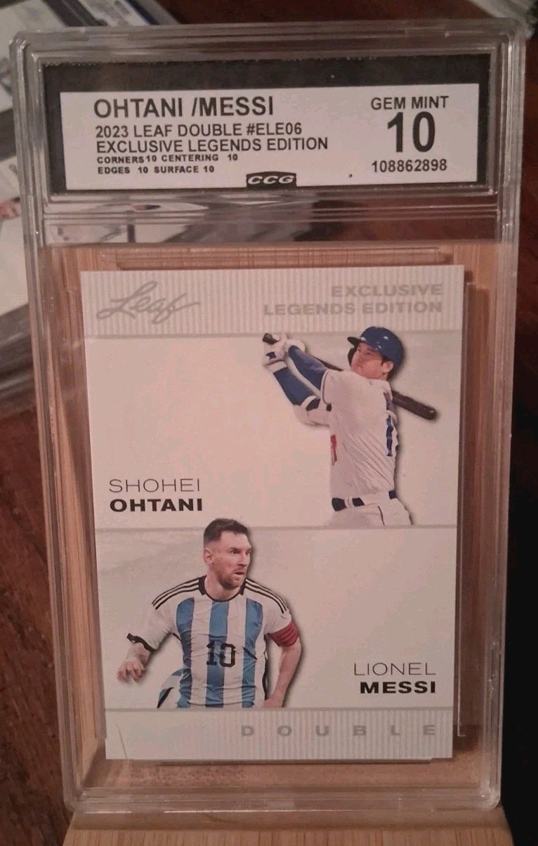 2023 Leaf Metal Exclusive Legends Edition Ohtani Messi Double CCG 10 #ELE-06
