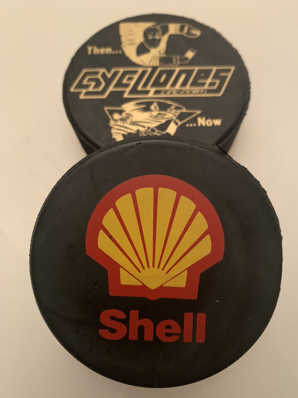 Cincinnati Cyclones Hockey Puck Branded Shell Logo Then and Now One New NHL Rare