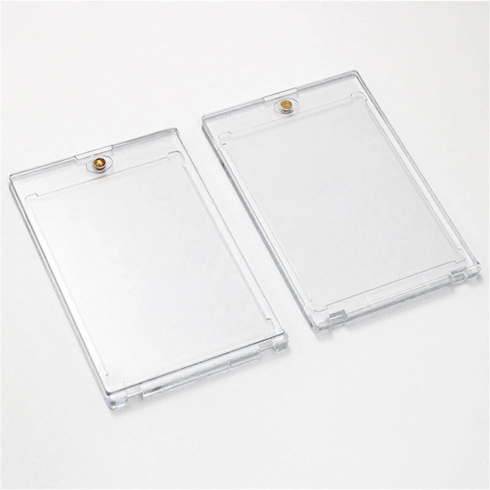 50PCS 35pt Magnetic Card Holder for Cards, One Touch Hard Plastic Thick Cases