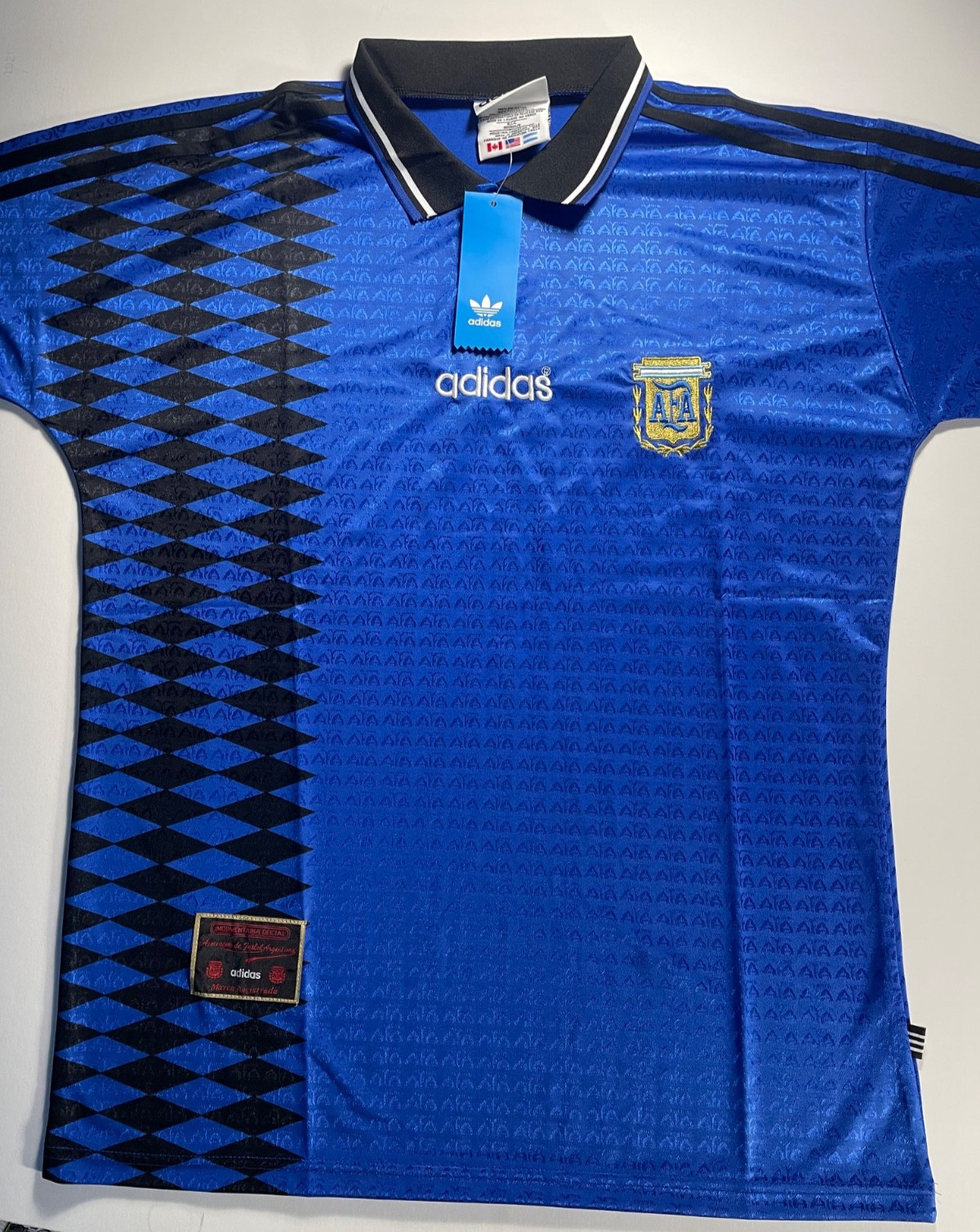 Argentina 1994 Away Retro Soccer Jersey, Camiseta de Futbol, Hombres, Large, NWT