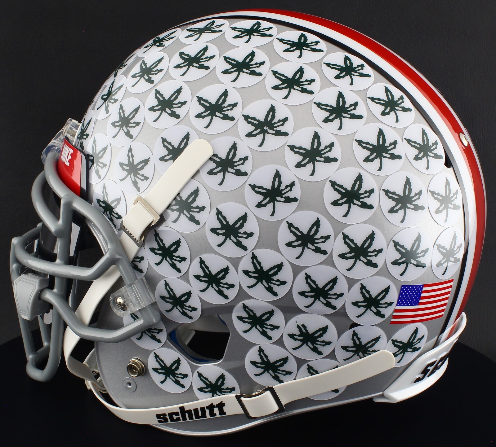 OHIO STATE BUCKEYES NCAA Full Size Replica Football Helmet with VISOR/EYE-SHIELD