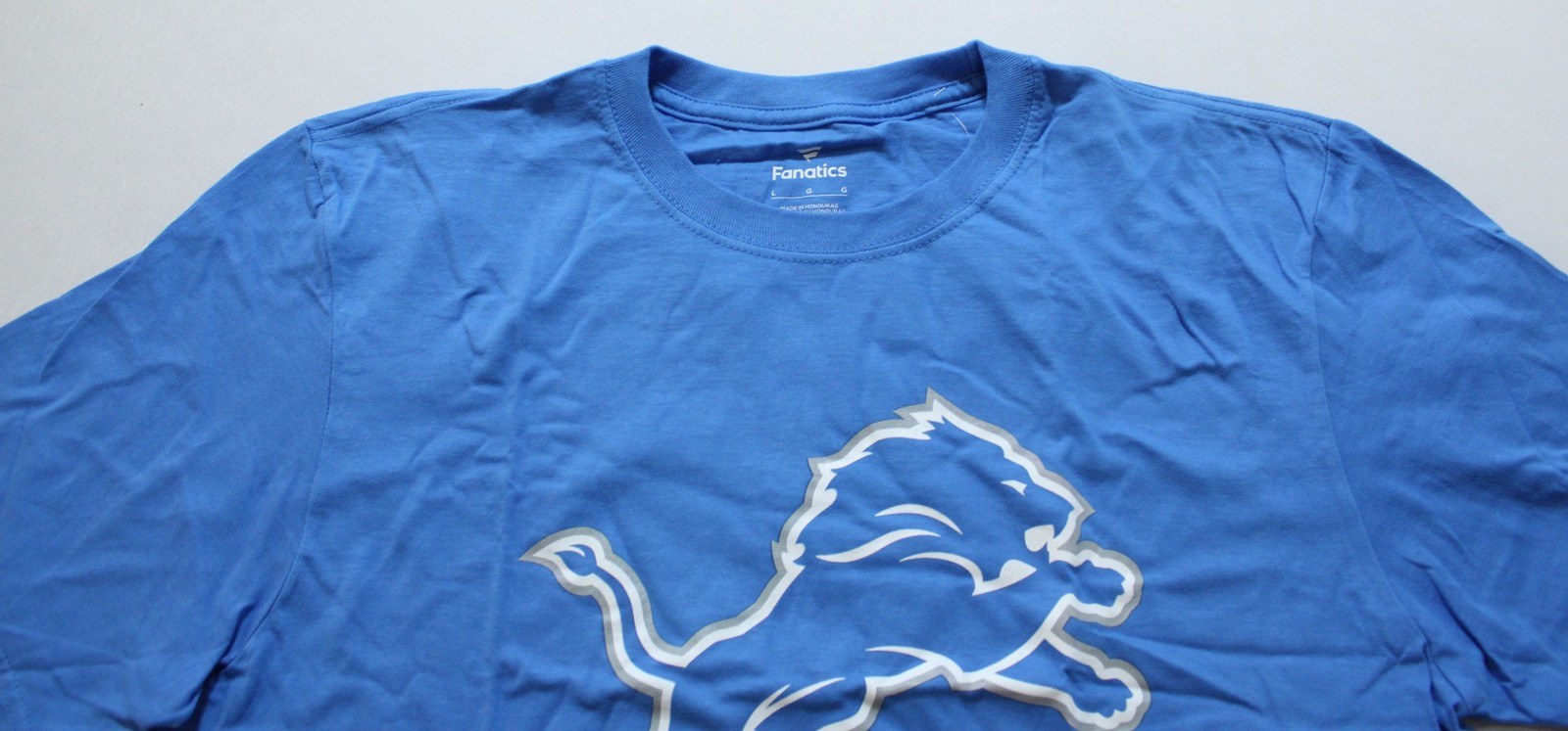 Detroit Lions Unisex Adult’s Fanatics S/S Allen T-Shirt EJ3 Sport Blue Large NWT