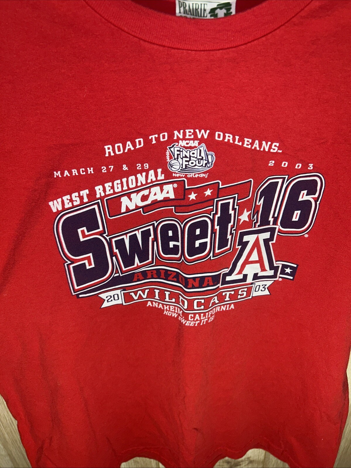 Vintage Arizona Wildcats Sweet 16 2003 NCAA Tournament Men’s Large
