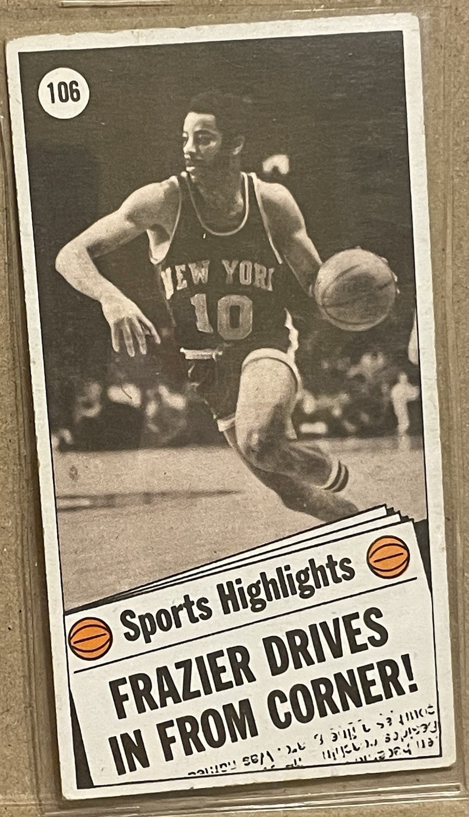 1970-71 Tall Boy Topps Walt Frazier Sport All-Star #106 New York Knicks HOF
