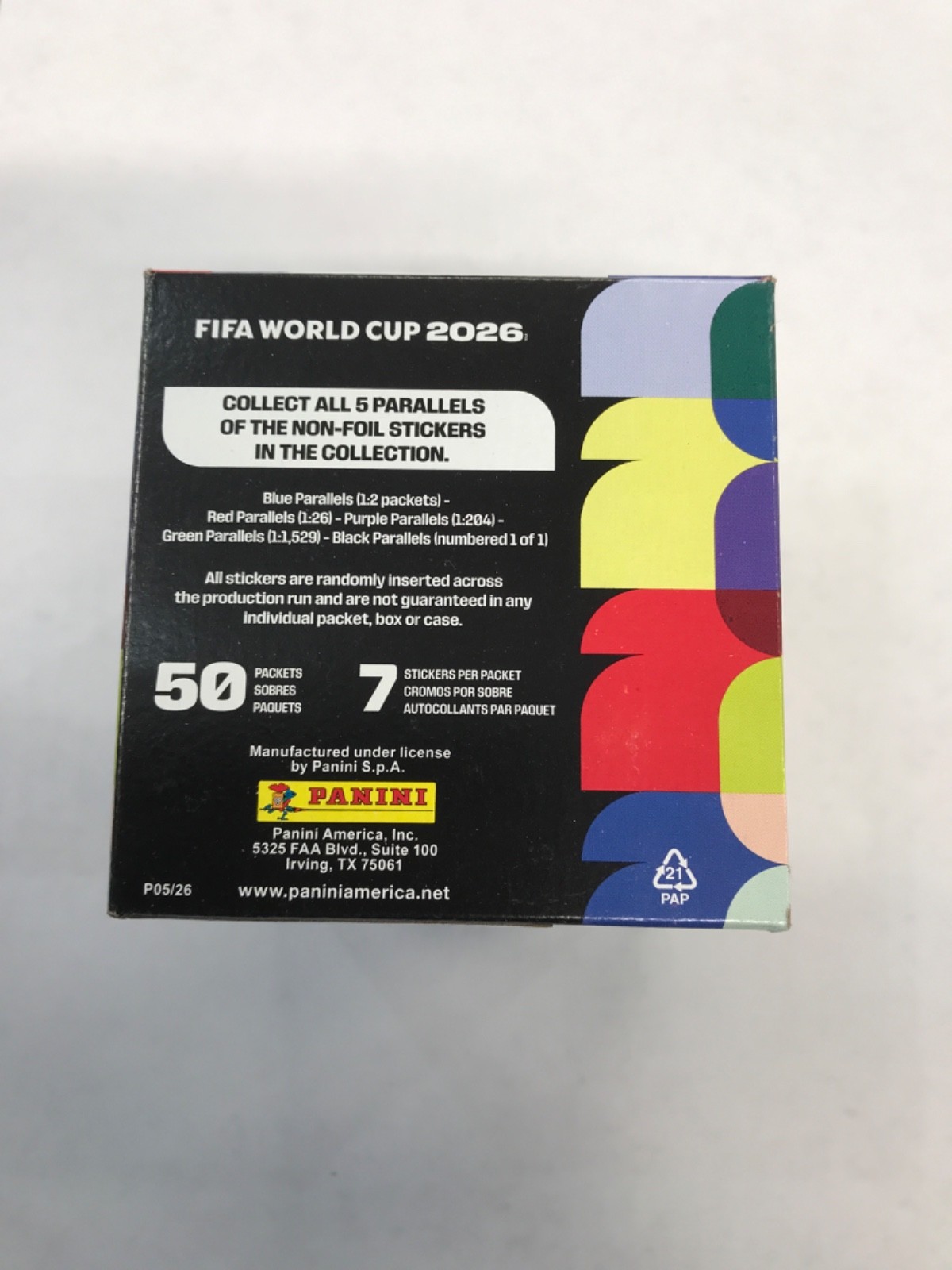 FIFA World Cup 2026 PANINI Stickers – 50 packets + Softcover Album 350 total