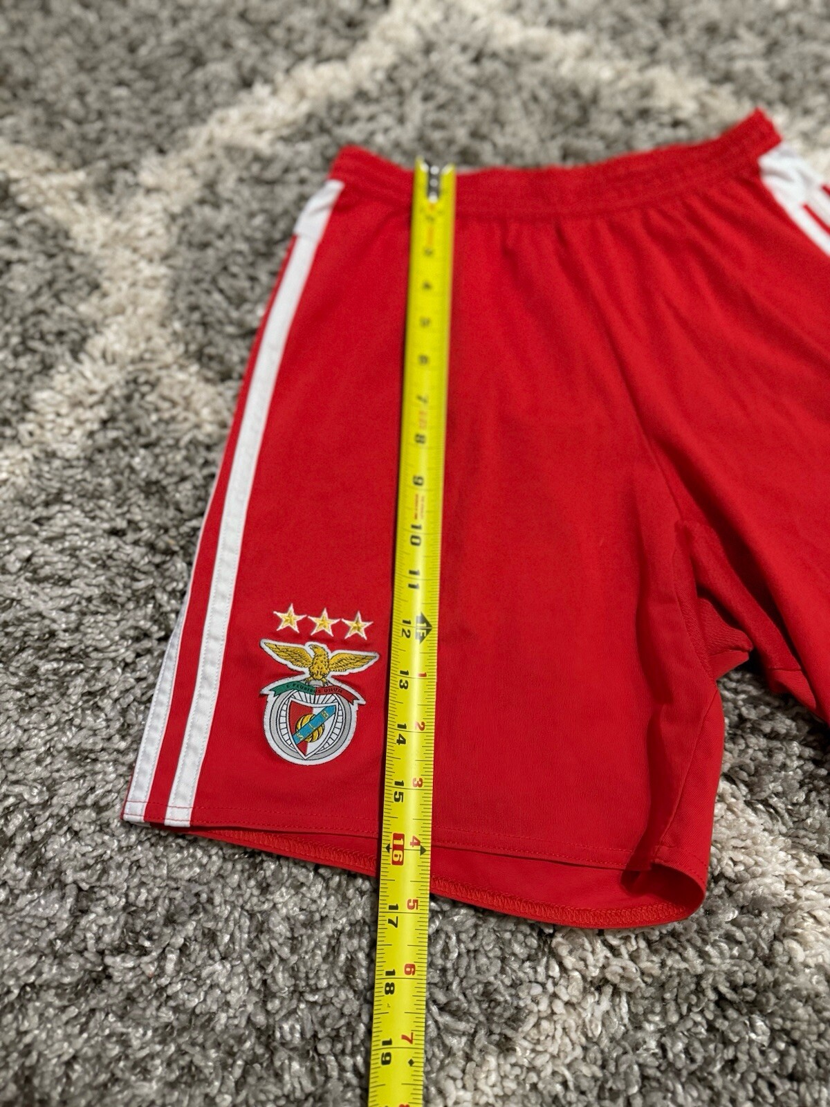 Official adidas Men’s SL Benfica Football Home Soccer Shorts Size S Red/White