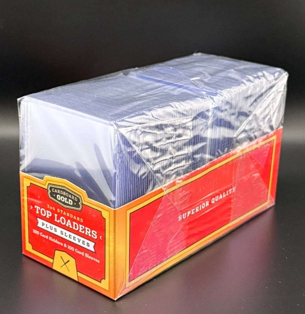 Cardboard Gold 100 Count 35pt. Top Loaders Plus 100 Count Penny Sleeves