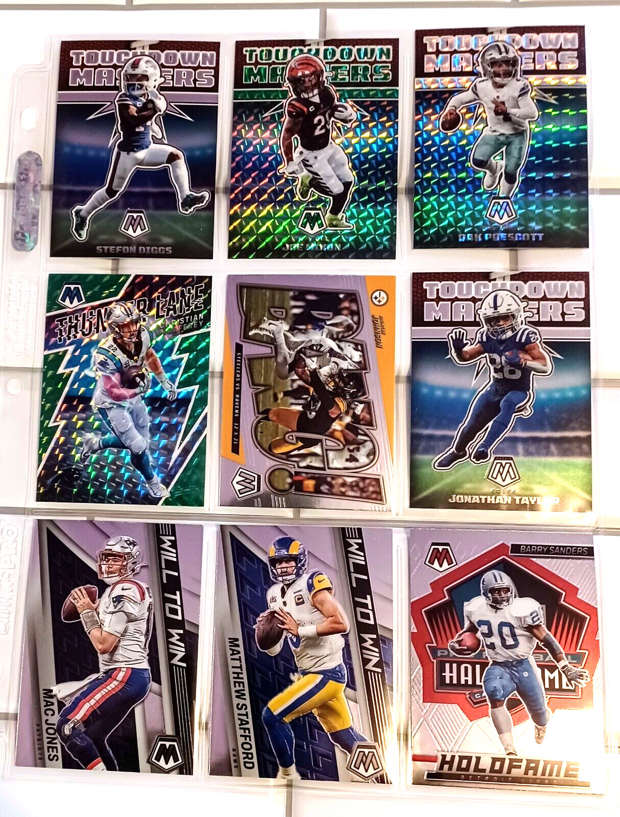 9 CARD LOT 2022 MOSAIC FOOTBALL VETERNS INSERTS