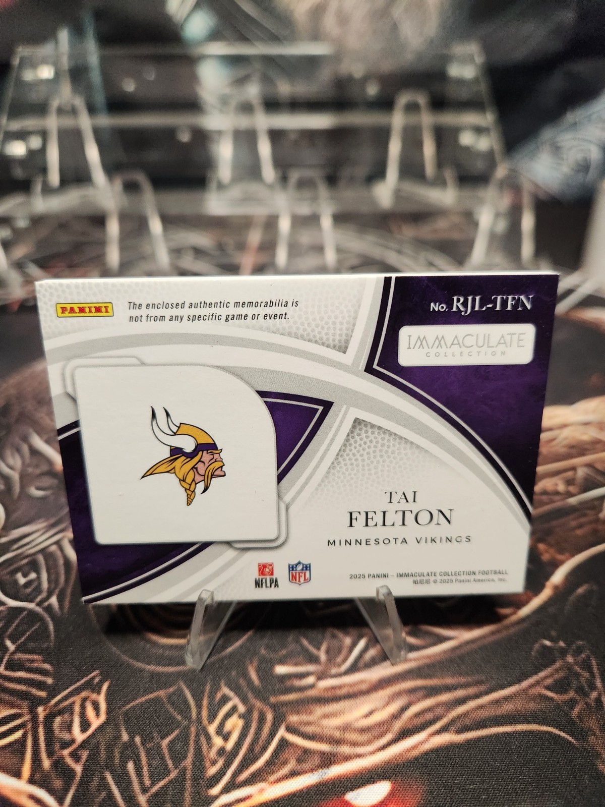 2025 Panini Immaculate Tai Felton Rookie NFL Shield 1/1 Minnesota Vikings 1 of 1