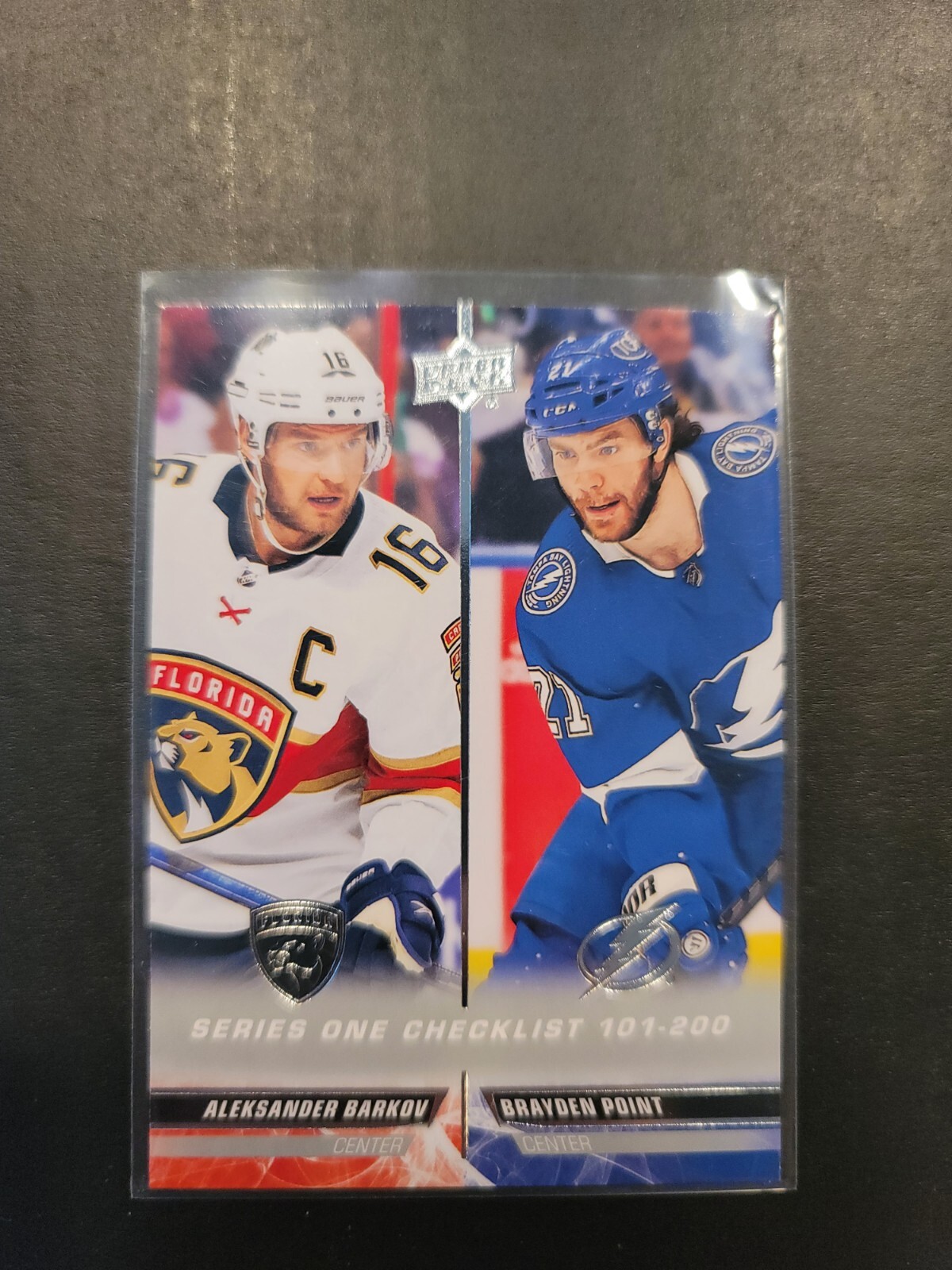 2022-23 Upper Deck Series 1 #200 Checklist Aleksander Barkov & Brayden Point