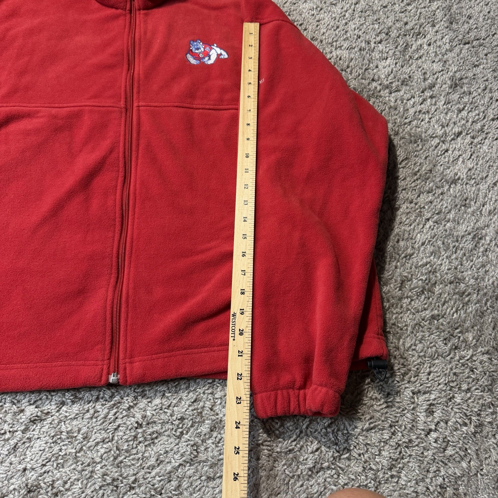 Columbia Men’s XL Y2k Fresno State Bulldogs Red Full-Zip Fleece Jacket
