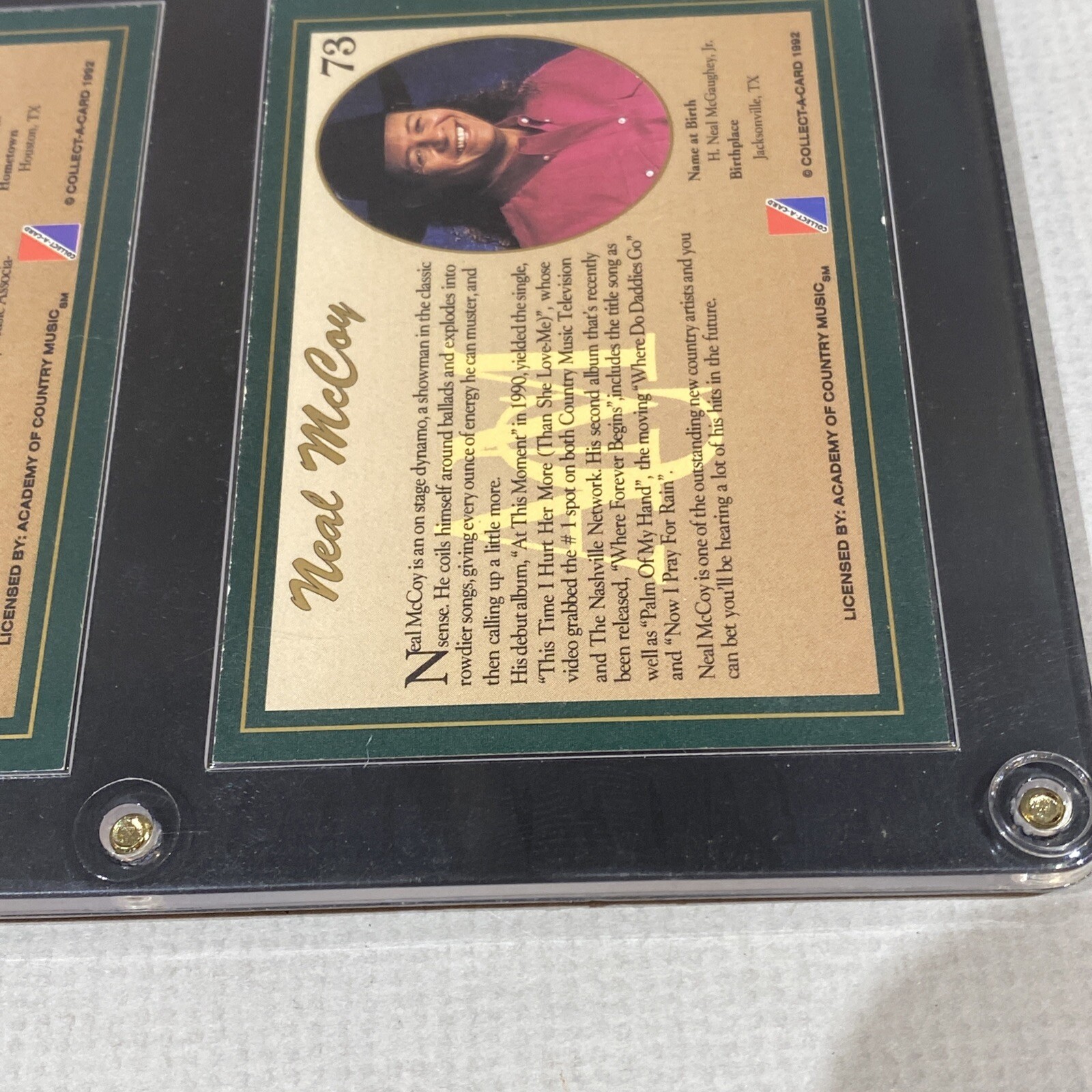 3 Vintage 6 Trading Card Holder Ultimate Collections #5736 Recessed Card Area