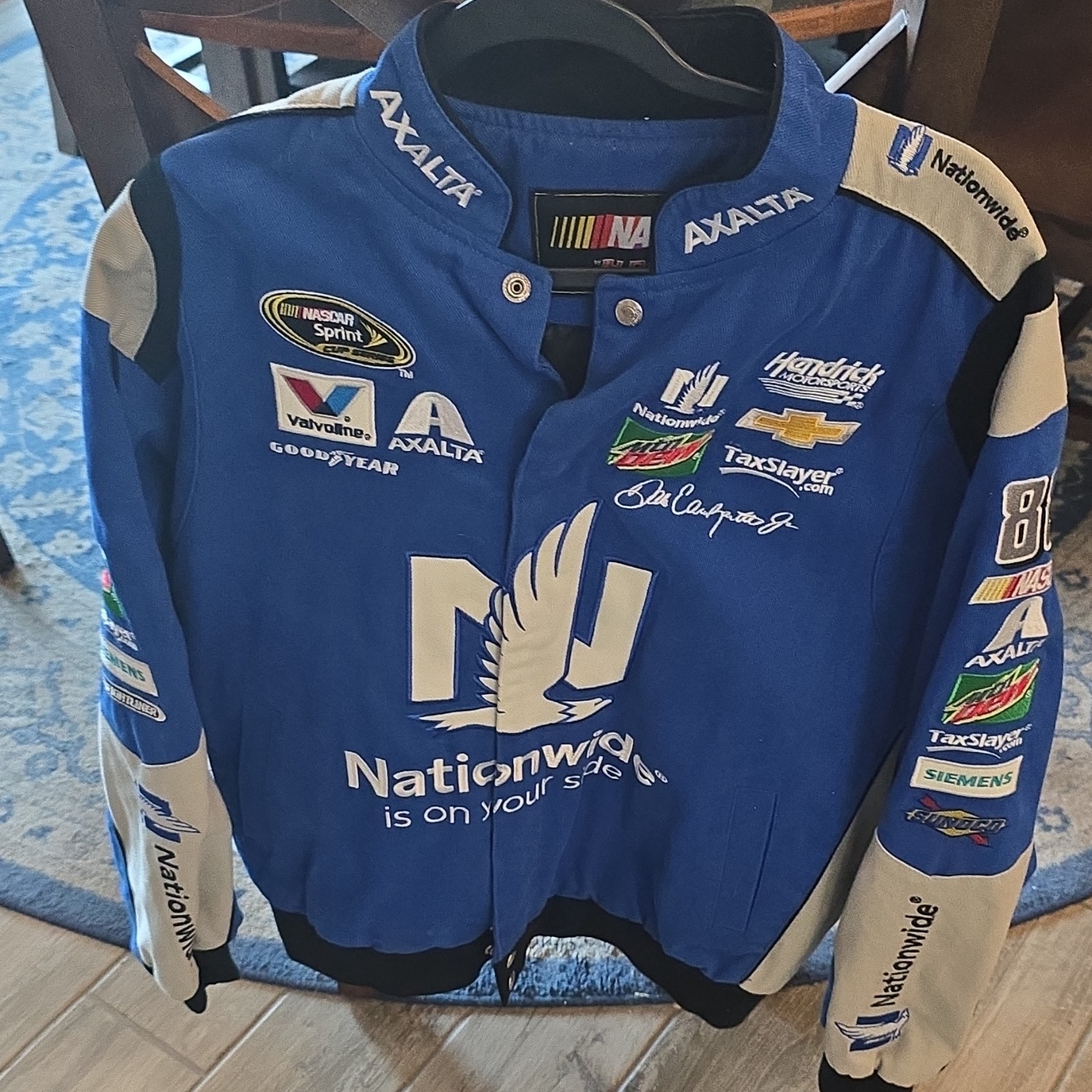 JH Design Group Dale Earnhardt Jr Hendrick Motorsports NASCAR Jacket Blue Size L