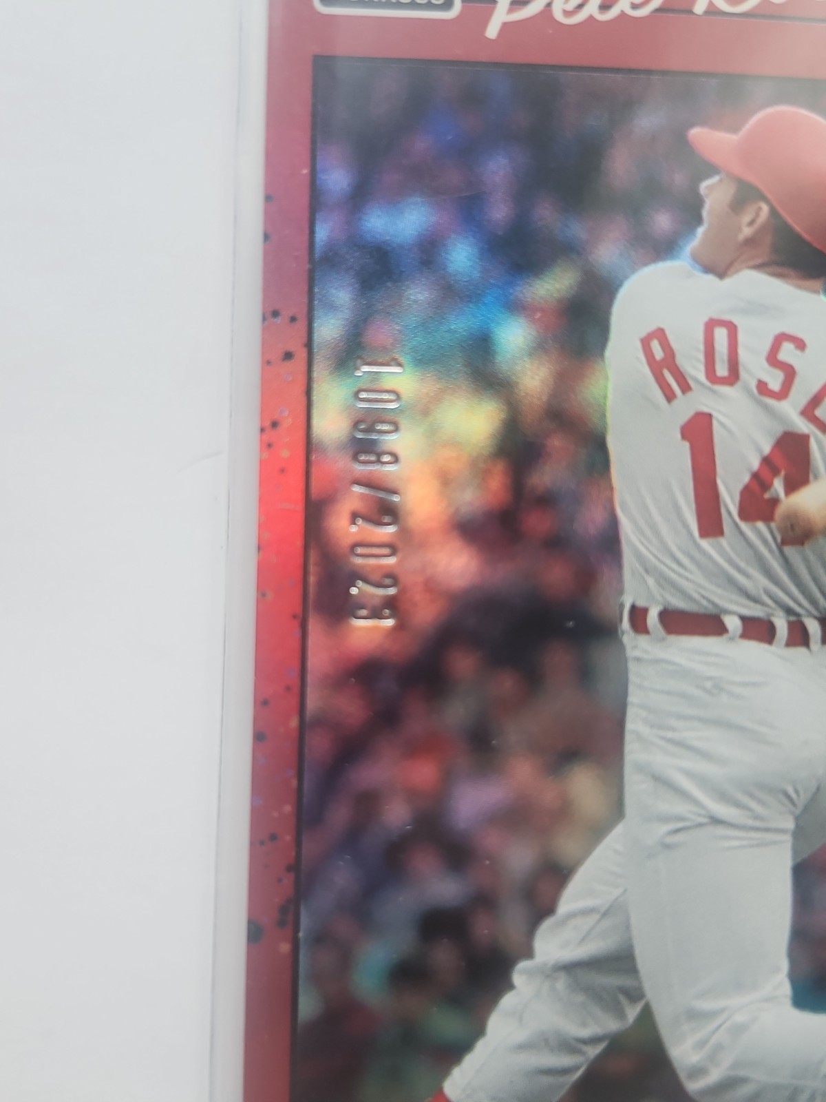 2023 Panini Donruss – Retro 1990 Pete Rose #259 Holo Red Numbered /2023