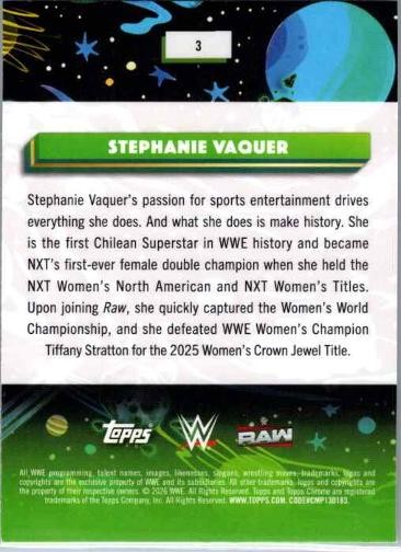 2026 Topps Chrome Cosmic #3 Stephanie Vaquer
