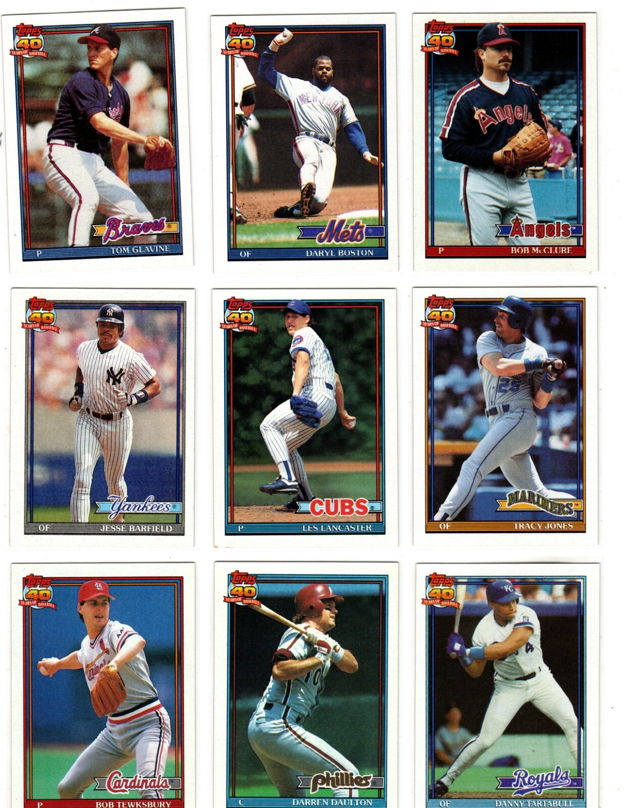 1991 Topps Baseball Trading Cards You Pick / Choose From List #s 1 – 200 / mb39