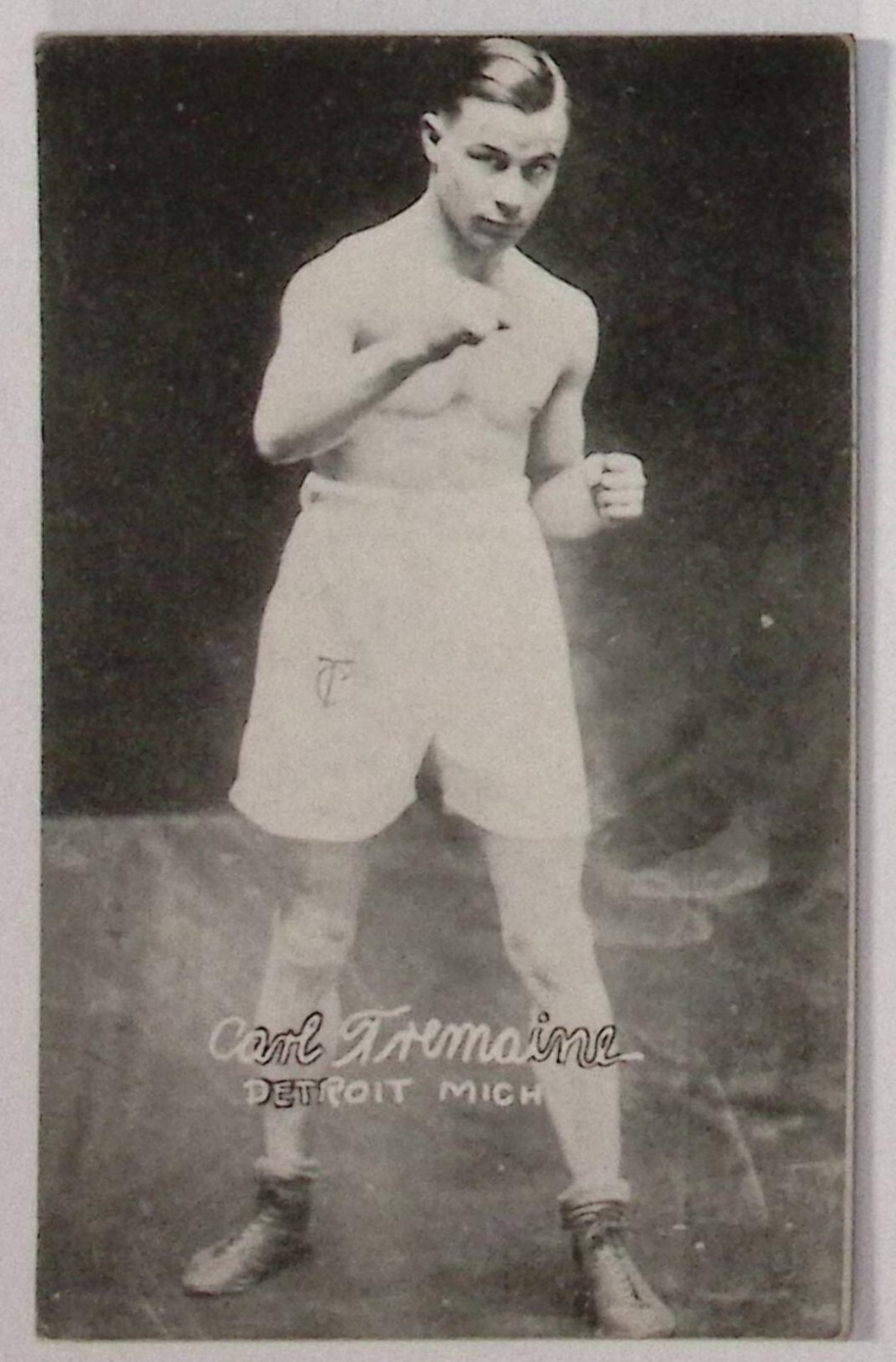 1923 Exhibit Supply Company Boxing Exhibit Carl Tremaine Postcard Back