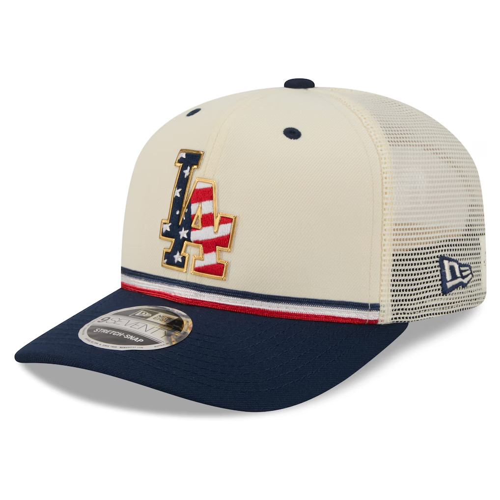 Los Angeles Dodgers New Era USA 250 4th of July 9SEVENTY Adjustable Trucker Hat