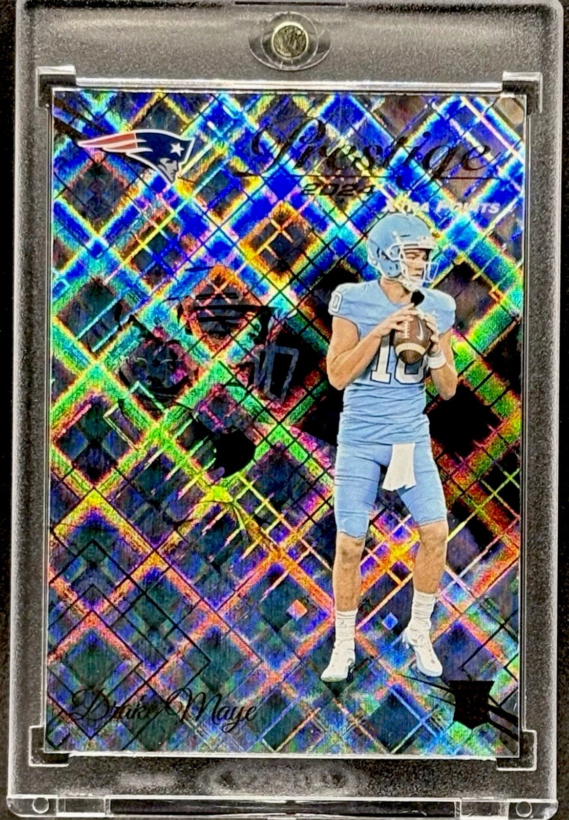 Drake Maye RARE ROOKIE DIAMOND REFRACTOR INVESTMENT CARD SSP PATRIOTS ROTY MINT