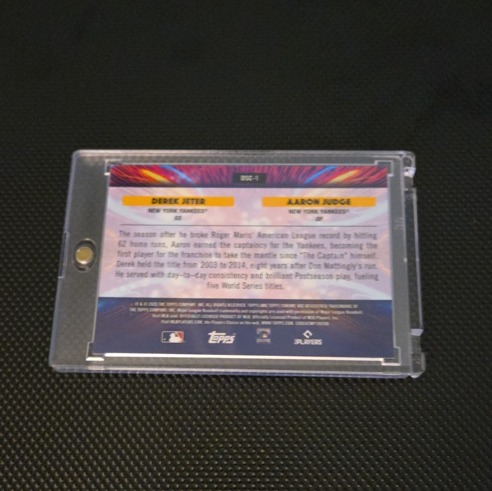Topps 2021 Topps Chrome Star Clusters Insert #DSC-1 Jeter Judge Yankees