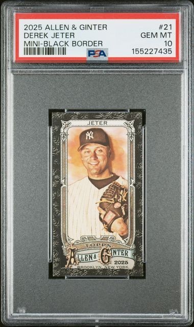 2025 Topps Allen & Ginter Mini Black Border #21 Derek Jeter Yankees PSA 10