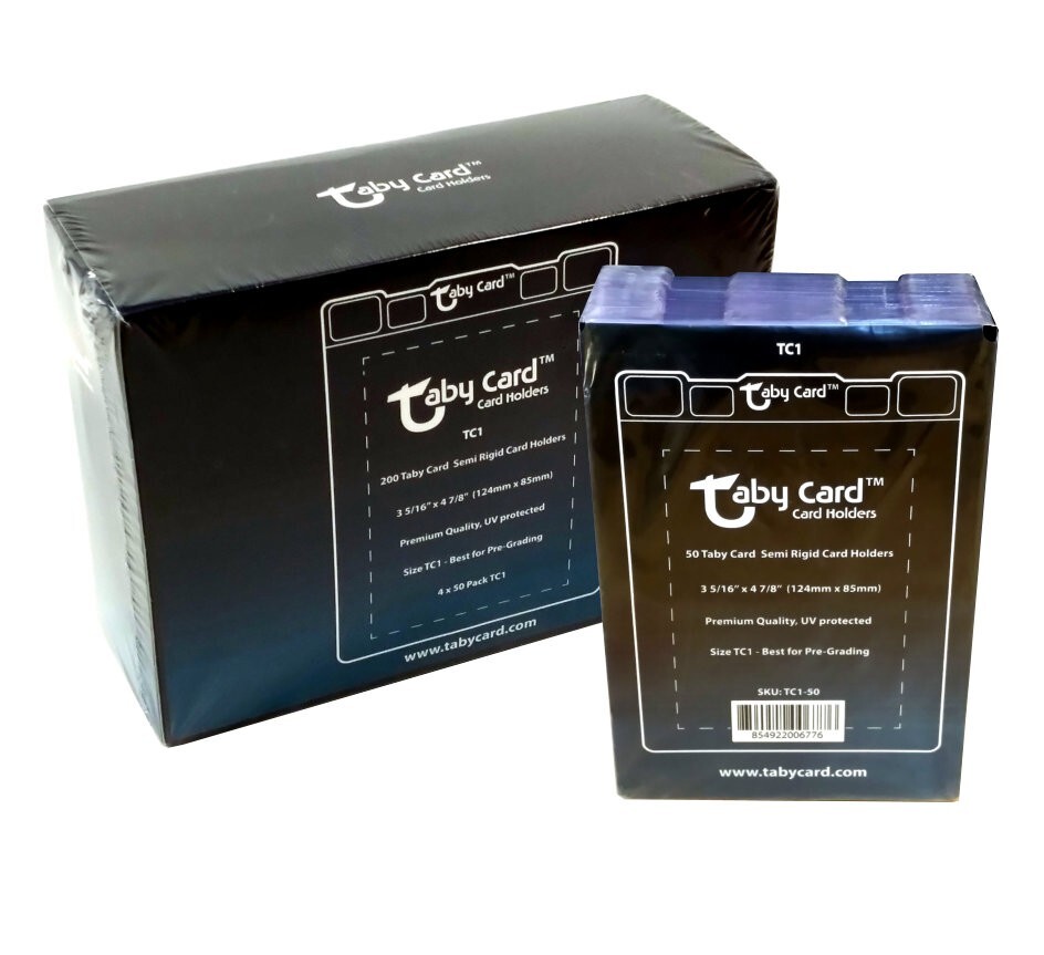 2000 Ct. Case Taby Card™ TC1 Semi Rigid Card Holders – 200 ea. x 10 Boxes