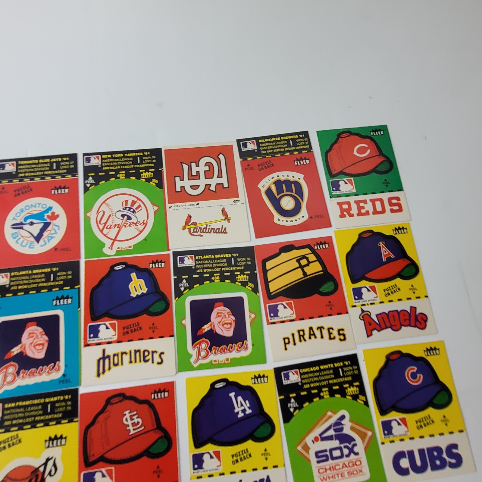 1981 Fleer Baseball Sticker Puzzle AL/NL All Star Game Complete 32 Piece