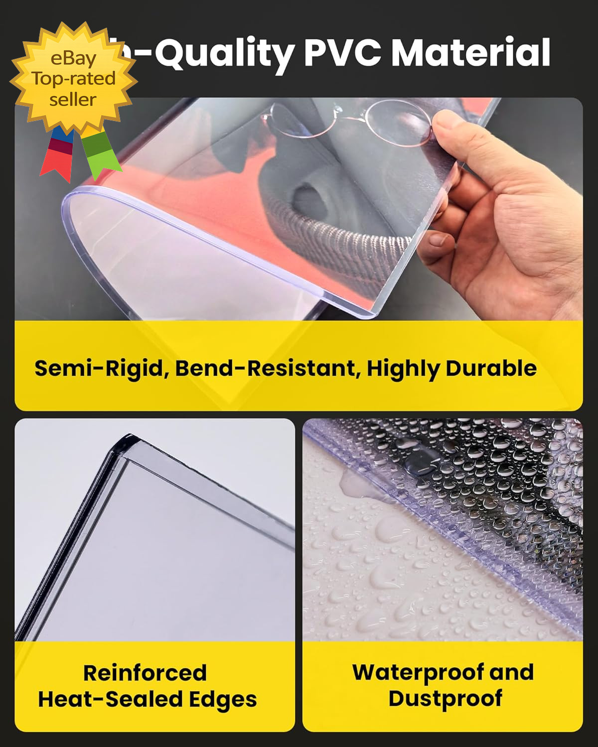 8.5 x 11 Clear Toploaders Rigid PVC Document Protectors Photo Sleeves 10 Pack Se