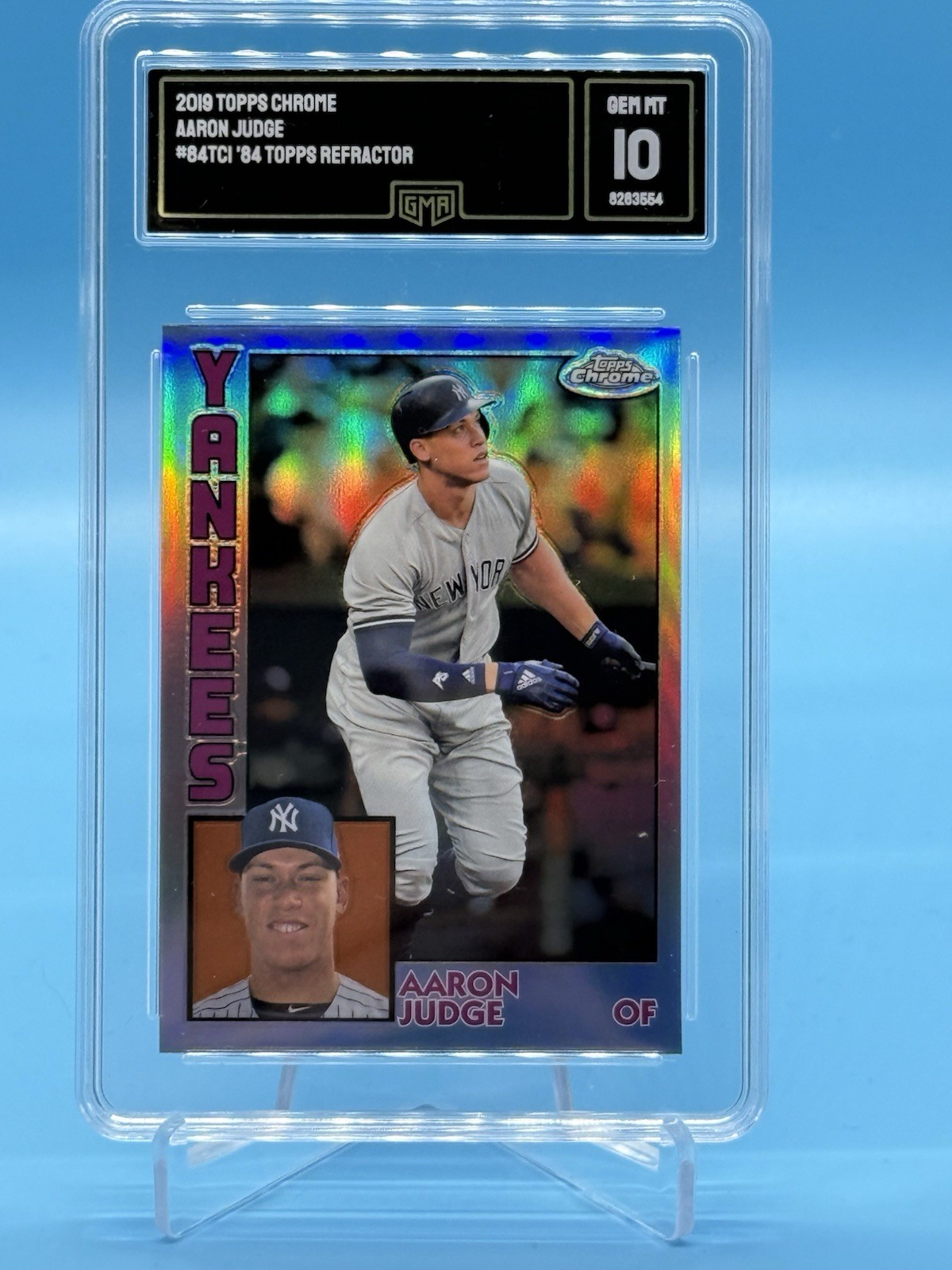 2019 Topps Chrome – ‘84 Topps – Aaron Judge – #84TC-1 – Refractor – GMA 10