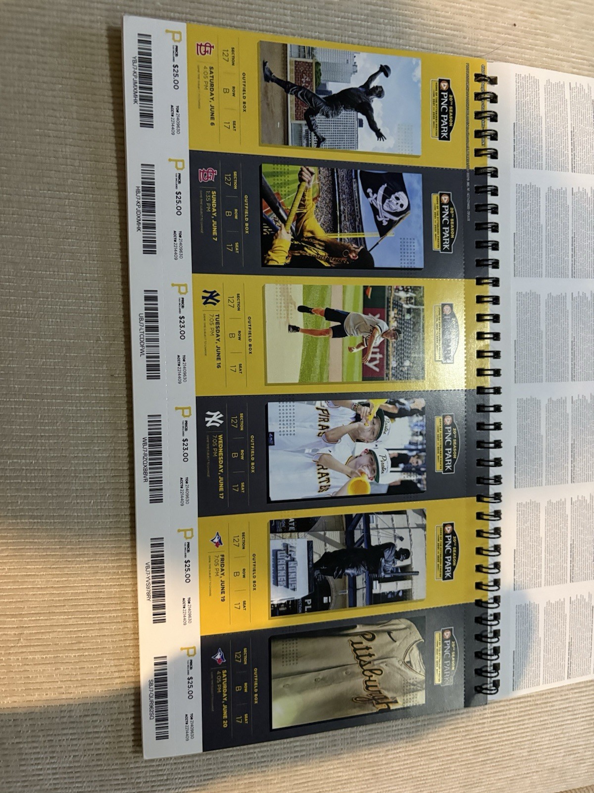 2020 Pittsburgh Pirates season full ticket stub pick your game MLB BASEBALL