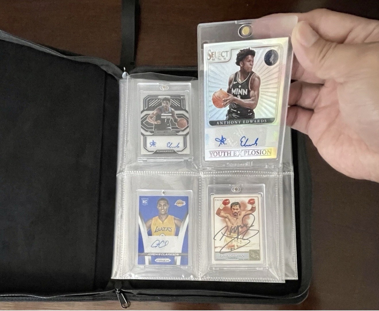 One Touch & Magnetic Hard Case Binder | 4pocket | 24 cards| Sports & Pokemon TCG