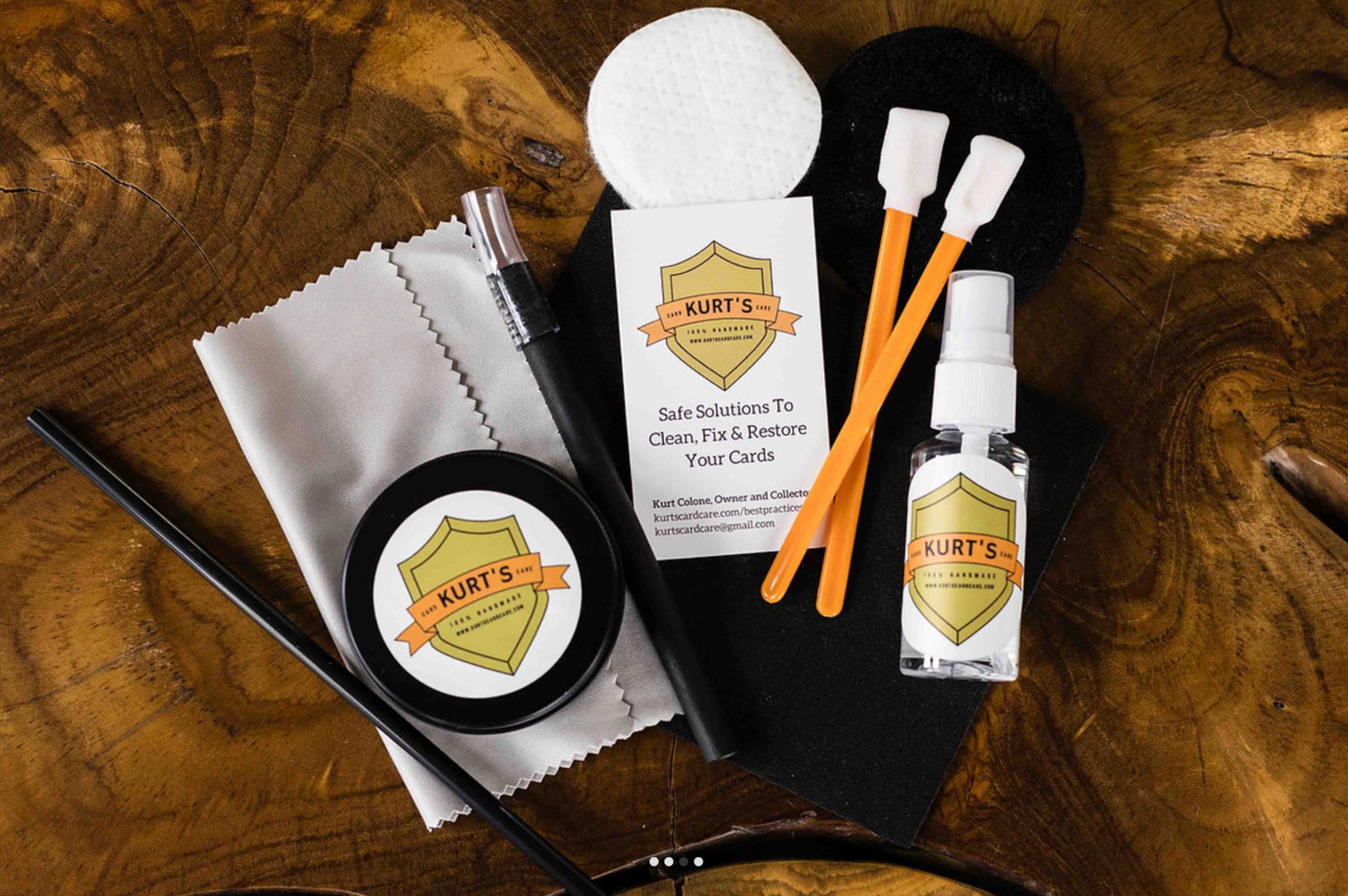 Kurt’s Card Care Kit – Cleaning Polishing Kit for Trading Cards – PSA Grade Prep