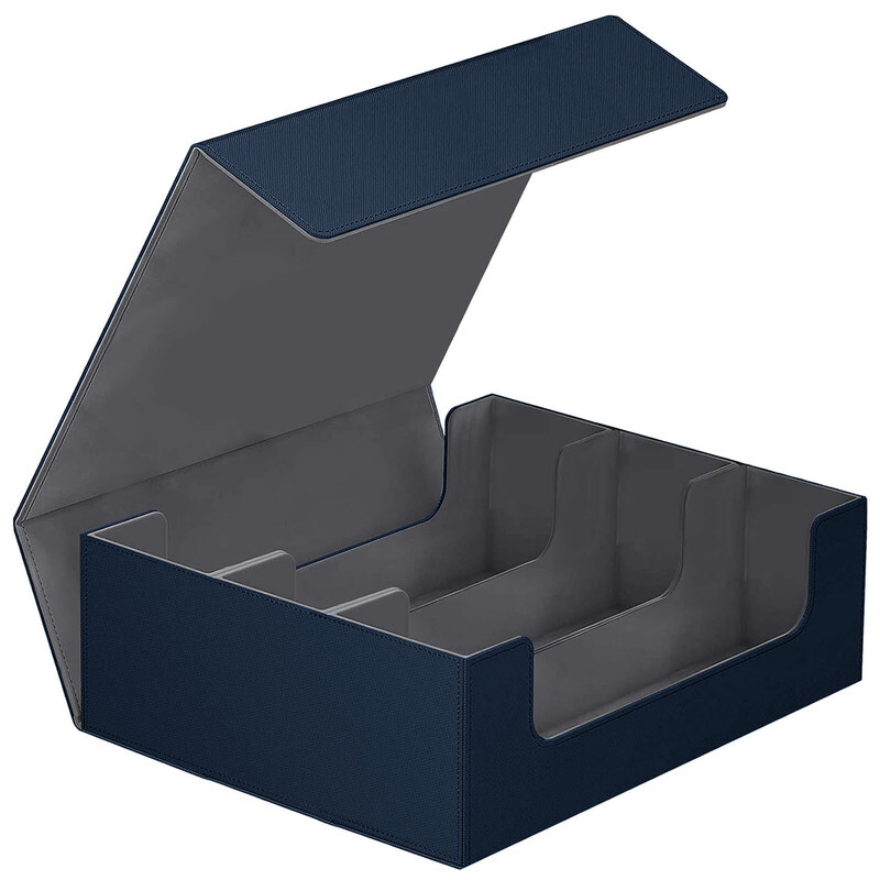 Trading Card Storage Box for 1800+PU Leather Storage Box magnetic Closure
