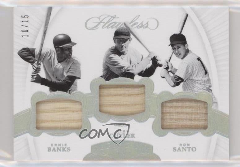 2018 Flawless Legendary Trios 10/15 Ernie Banks Kiki Cuyler Ron Santo HOF 2r5