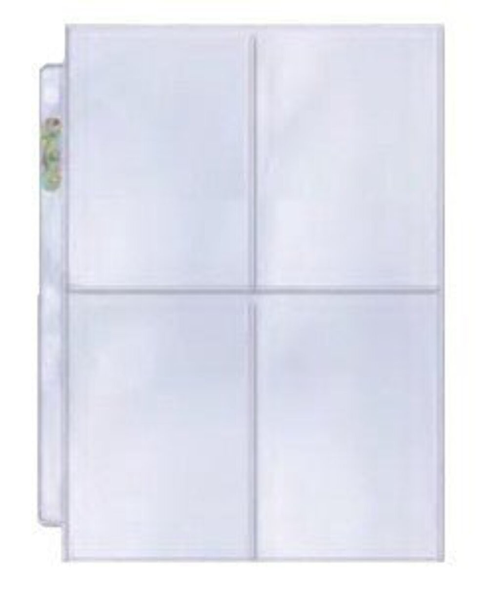 Ultra Pro: 4-Pocket for 3-1/2″ X 5-1/4″ Platinum Series Pocket Pages (100ct)