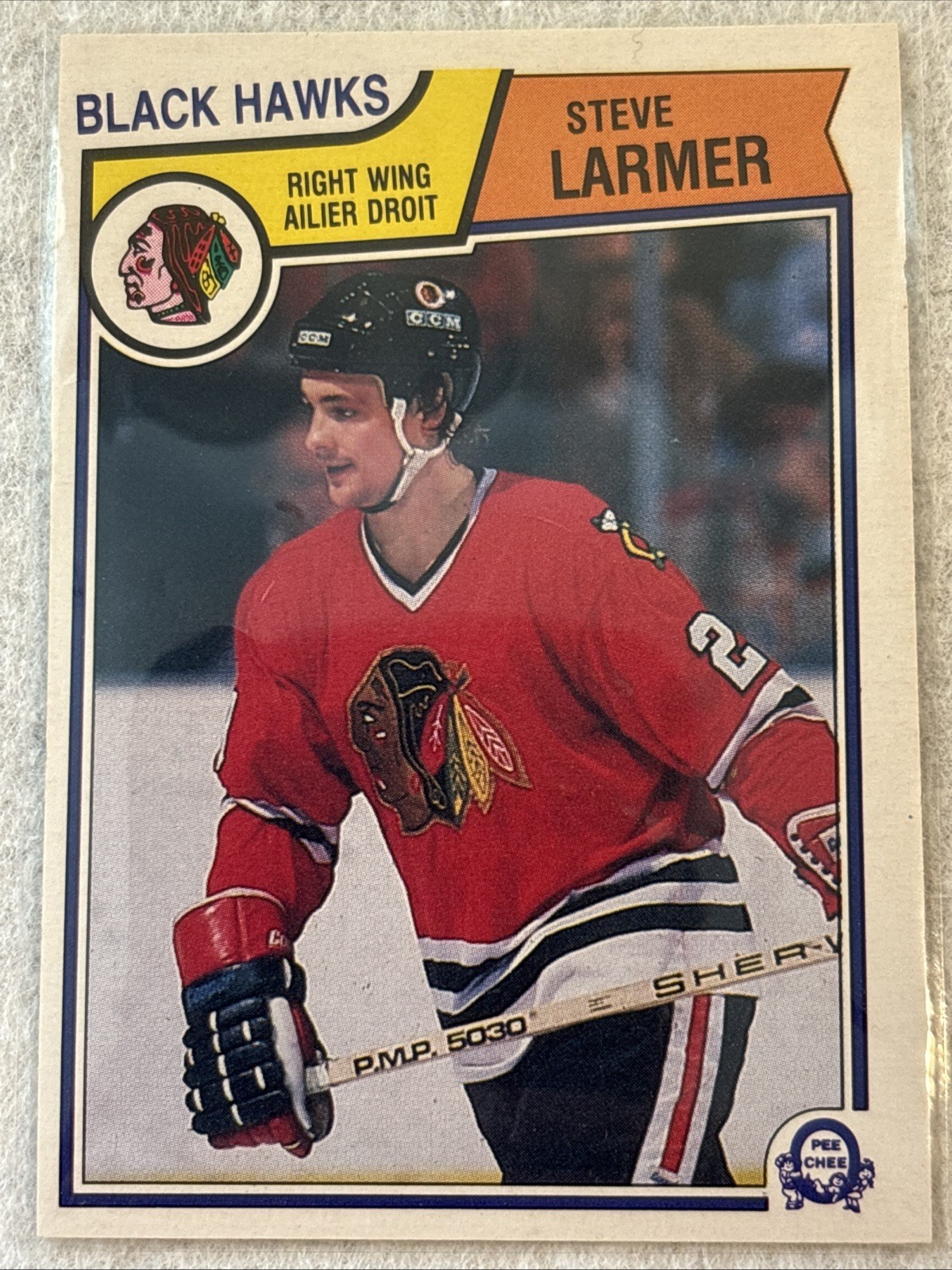 1983-84 O-Pee-Chee – Steve Larmer #105 (RC)
