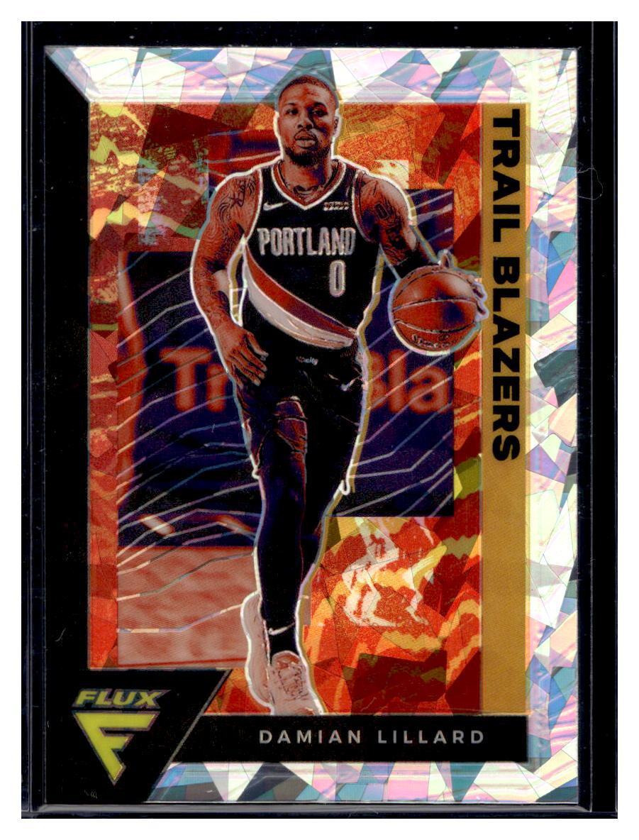 2020-21 Panini Flux Silver Cracked Ice Prizm #146 Damian Lillard Fanatics Qty