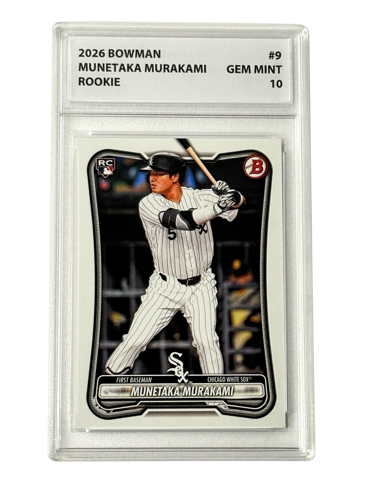 Munetaka Murakami 2026 1st Bowman Rookie Card #9 Graded 10 Gem Mint White Sox