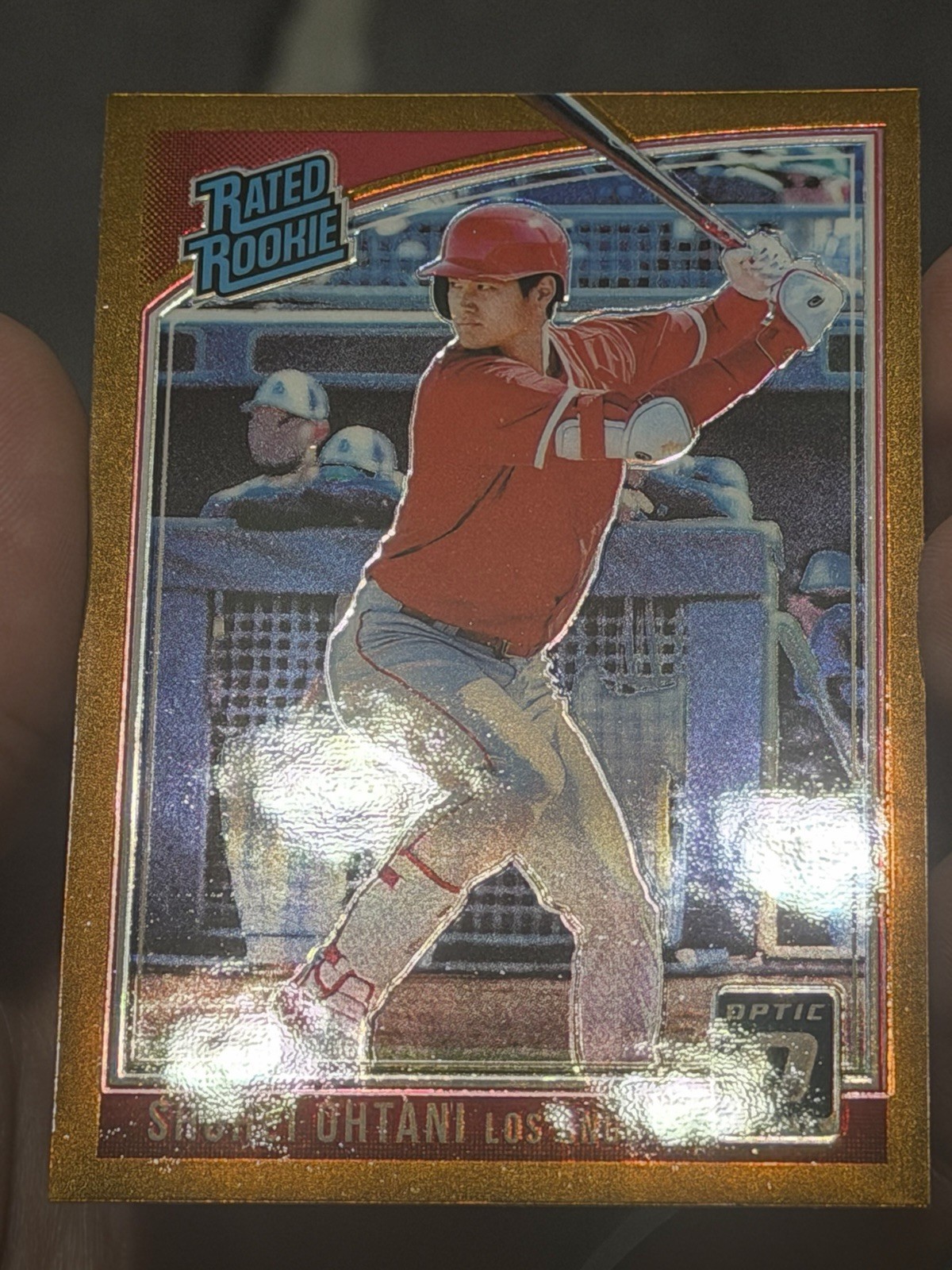 2018 Panini Donruss Optic #56 Shohei Ohtani RC Bronze Prizm Rated Rookie Batting