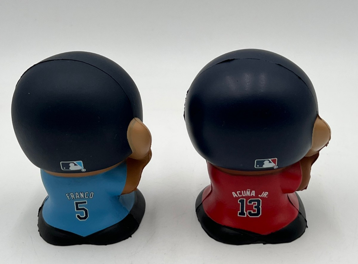 Party Animal MLB Set of 2 Ronald Acuña Jr #13 & TB Franco #5 Figures Braves Rays