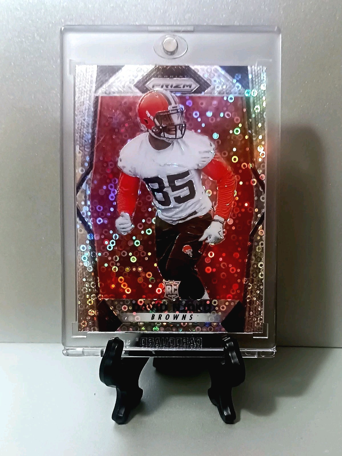 2017 Panini Prizm David Njoku Rookie Silver Disco Prizm Mint Condition
